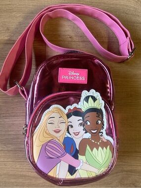 Disney Princess Hot Pink Metallic Crossbody Bag